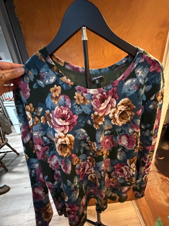 Wallpapher Tops - Wallpapher Floral Top in Teal, Pink & Mustard